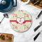 Mouse Love Round Stone Trivet - In Context View