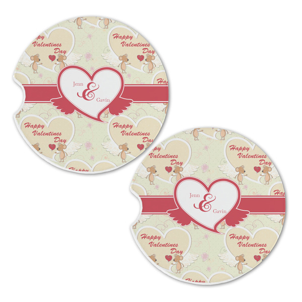 Mouse Love Sandstone Car Coasters - Set of 2