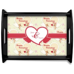 Mouse Love Black Wooden Tray - Large (Personalized)