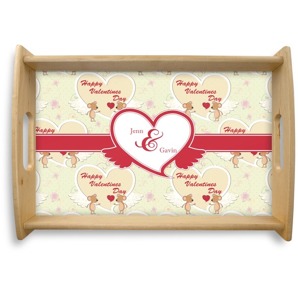 Custom Mouse Love Natural Wooden Tray - Small (Personalized)