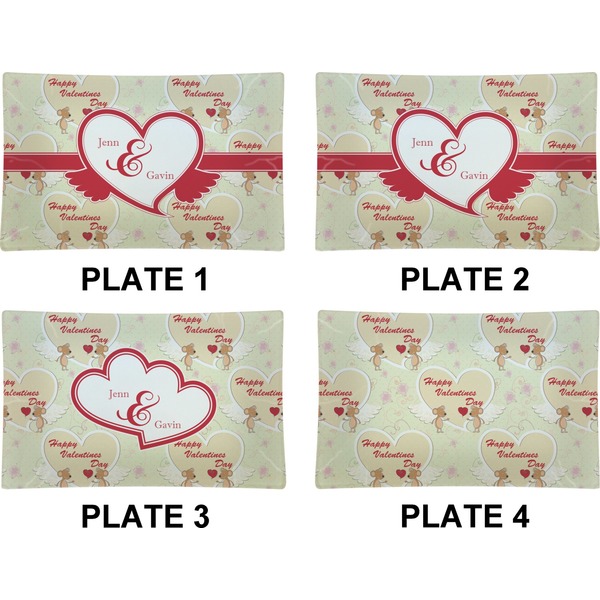 Mouse Love Set of Rectangular Dinner Plates (Approval)
