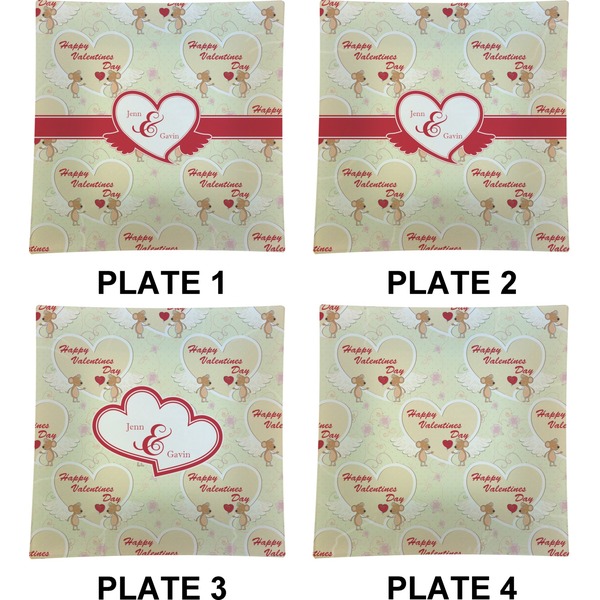 Mouse Love Set of Square Dinner Plates (Approval)