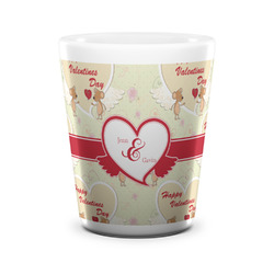 Mouse Love Ceramic Shot Glass - 1.5 oz - White - Set of 4 (Personalized)