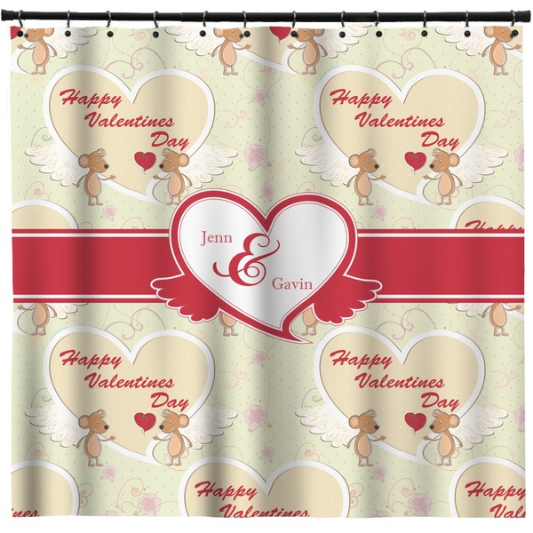 Custom Mouse Love Shower Curtain - 71" x 74" (Personalized)