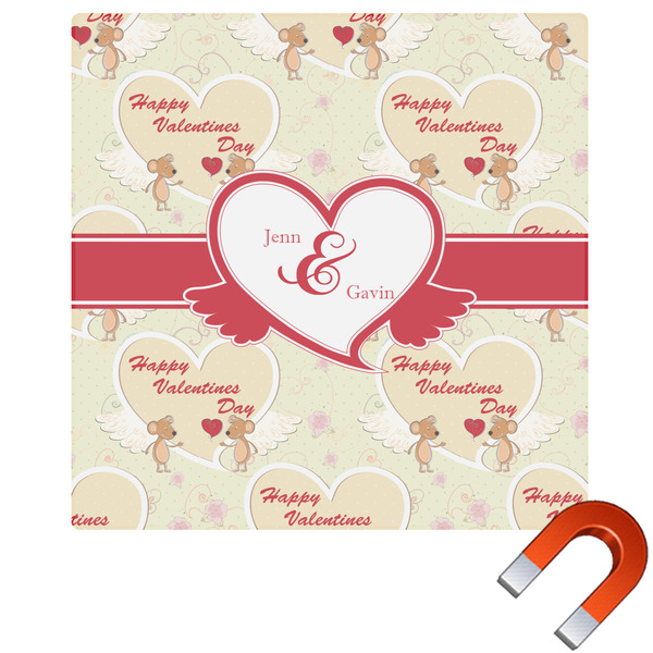 Custom Mouse Love Square Car Magnet - 10" (Personalized)