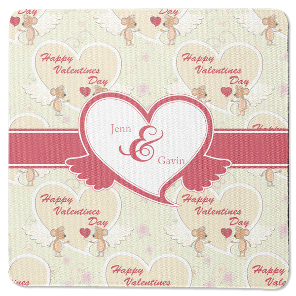 Custom Mouse Love Square Rubber Backed Coaster (Personalized)