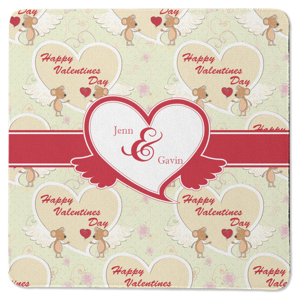Mouse Love Square Coaster Rubber Back - Single