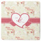 Mouse Love Square Rubber Backed Coaster (Personalized)