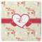 Mouse Love Square Rubber Backed Coaster (Personalized)
