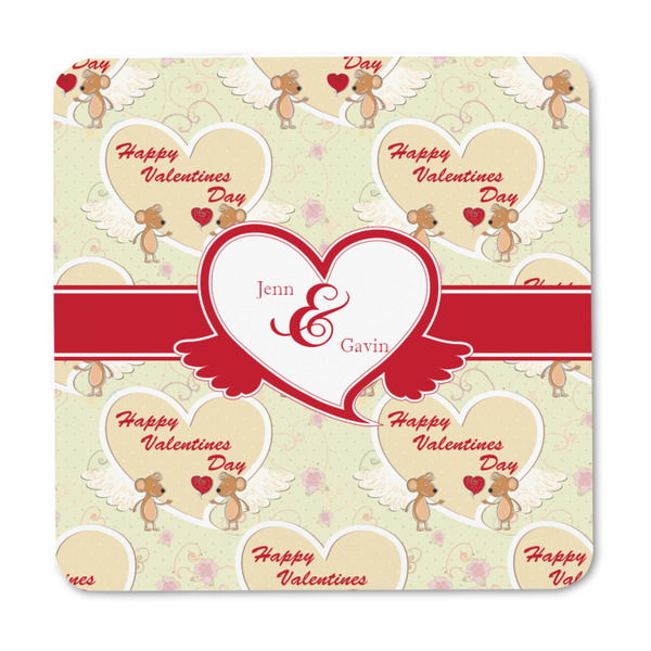 Mouse Love Square Fridge Magnet - FRONT