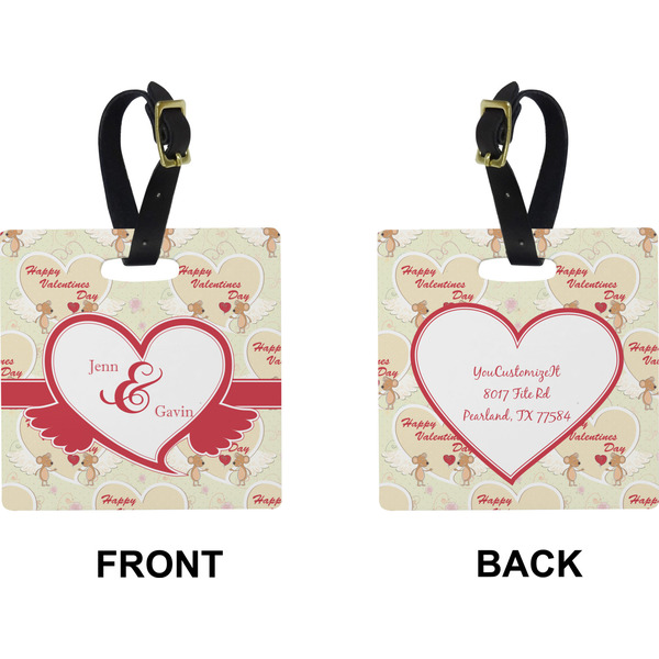 Mouse Love Square Luggage Tag (Front + Back)