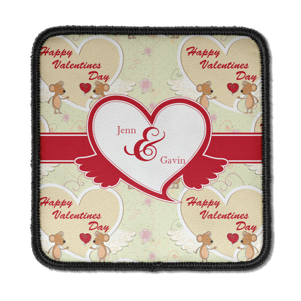 Custom Mouse Love Iron On Square Patch w/ Couple's Names