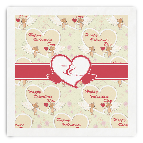 Custom Mouse Love Paper Dinner Napkins (Personalized)
