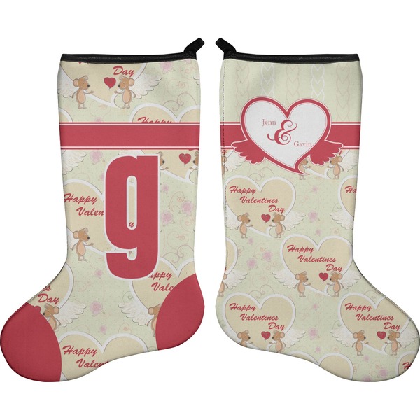 Custom Mouse Love Holiday Stocking - Double-Sided - Neoprene (Personalized)