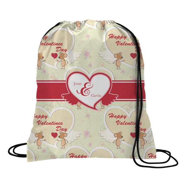 Custom Mouse Love Drawstring Backpack - Small (Personalized)