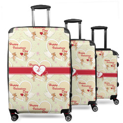 Mouse Love 3 Piece Luggage Set - 20" Carry On, 24" Medium Checked, 28" Large Checked (Personalized)
