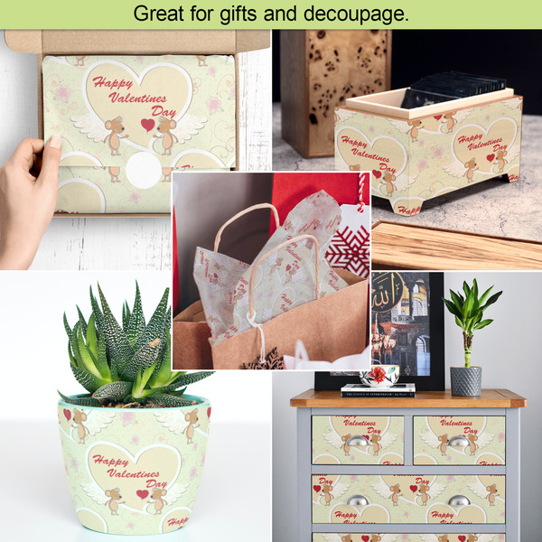 Mouse Love Tissue Paper - In Use Collage