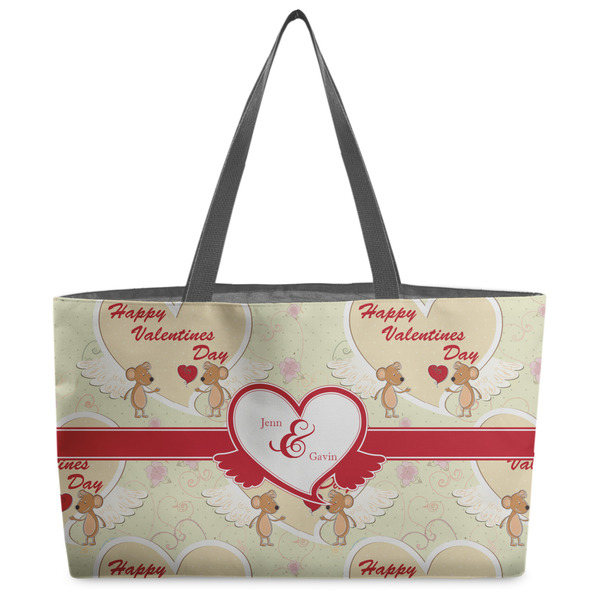 Custom Mouse Love Beach Totes Bag - w/ Black Handles (Personalized)