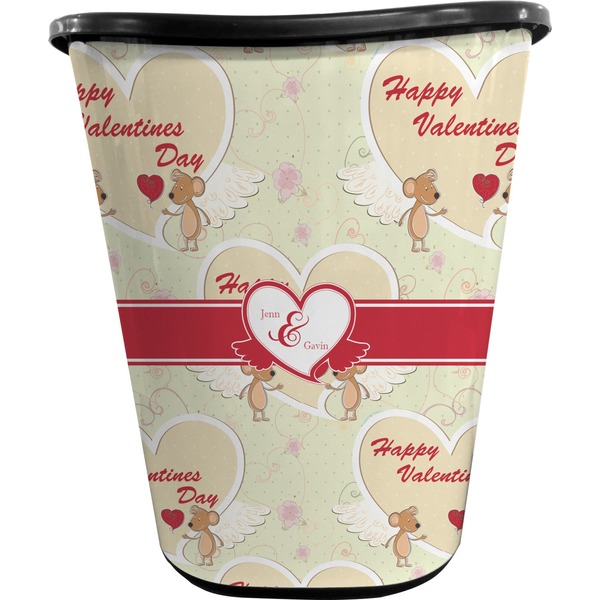 Custom Mouse Love Waste Basket - Double Sided (Black) (Personalized)