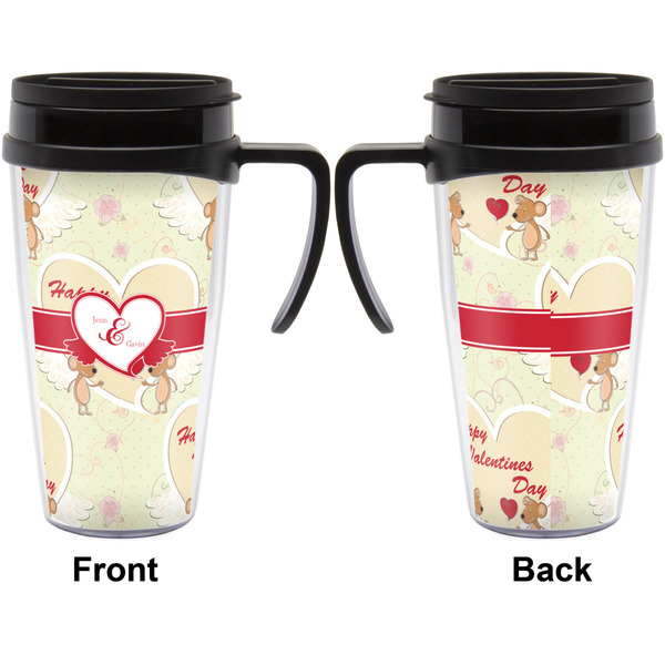 Mouse Love Travel Mug with Black Handle - Approval