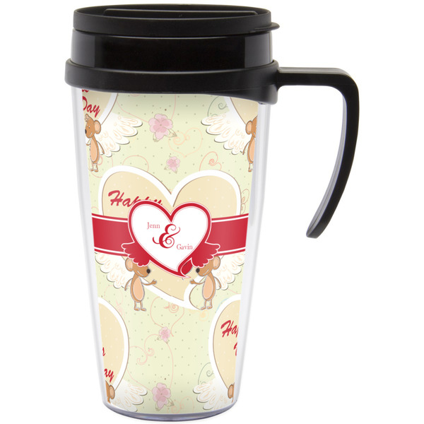 Custom Mouse Love Acrylic Travel Mug with Handle (Personalized)