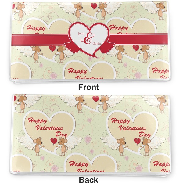 Mouse Love Vinyl Check Book Cover - Front and Back