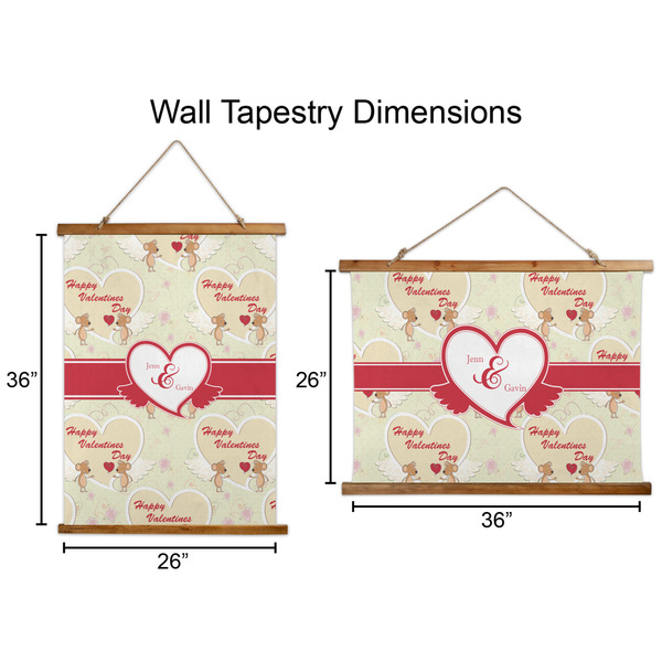 Mouse Love Wall Hanging Tapestries - Parent/Sizing
