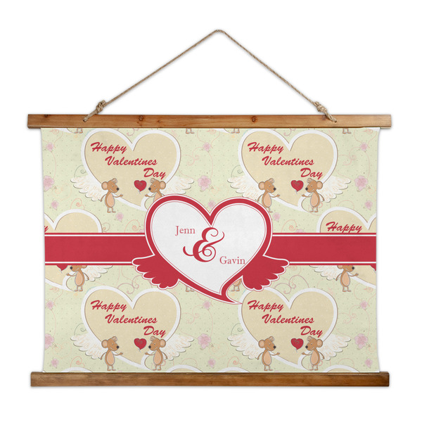 Custom Mouse Love Wall Hanging Tapestry - Wide (Personalized)