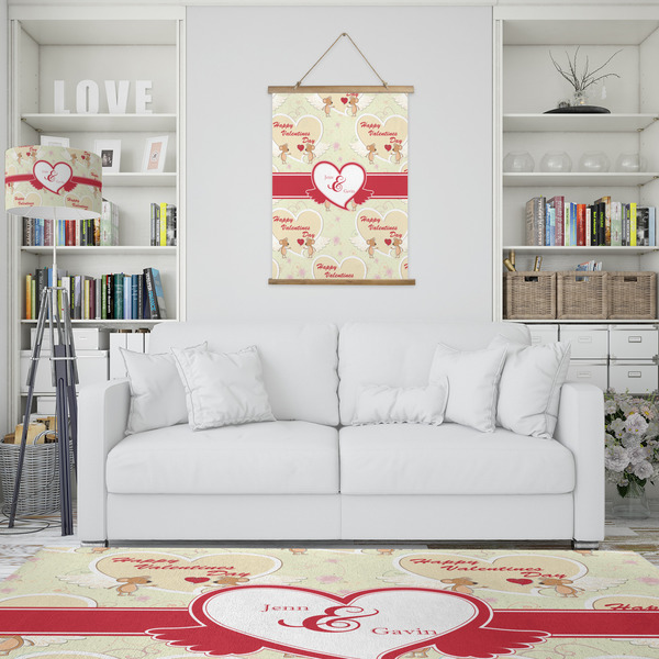 Mouse Love Wall Hanging Tapestry - Portrait - IN CONTEXT