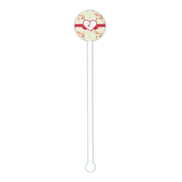 Mouse Love White Plastic 5.5" Stir Stick - Round - Single Stick