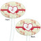 Mouse Love White Plastic 7" Stir Stick - Double Sided - Oval - Front & Back
