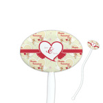 Mouse Love 7" Oval Plastic Stir Sticks - White - Single Sided (Personalized)