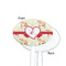 Mouse Love White Plastic 7" Stir Stick - Single Sided - Oval - Front & Back