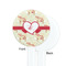 Mouse Love White Plastic 7" Stir Stick - Single Sided - Round - Front & Back