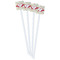 Mouse Love White Plastic Stir Stick - Double Sided - Square - Front