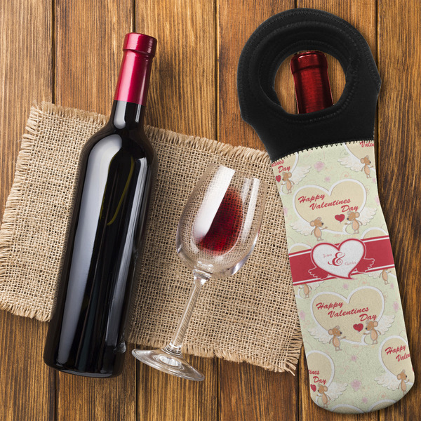 Mouse Love Wine Tote Bag - FLATLAY