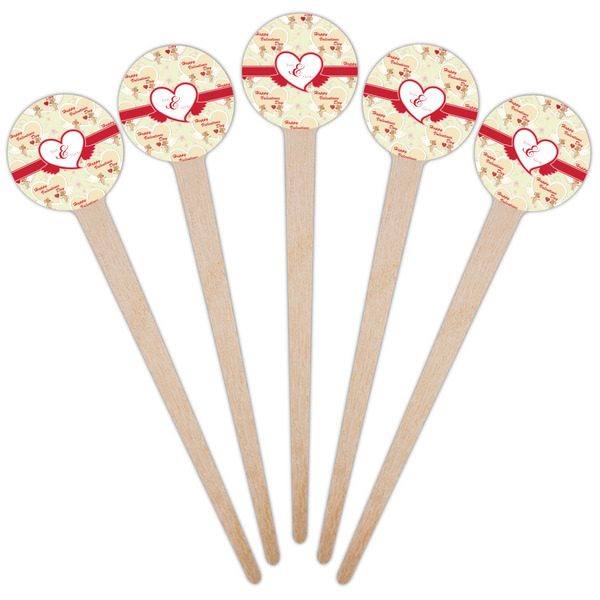 Mouse Love Wooden 4" Food Pick - Round - Fan View