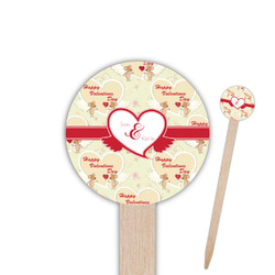 Mouse Love Round Wooden Food Picks (Personalized)