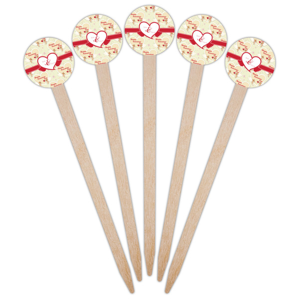 Mouse Love Wooden 6" Food Pick - Round - Fan View