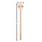 Mouse Love Wooden 6" Stir Stick - Round - Dimensions