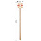 Mouse Love Wooden 7.5" Stir Stick - Round - Dimensions