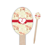 Mouse Love Oval Wooden Food Picks (Personalized)