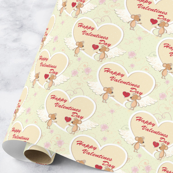 Custom Mouse Love Wrapping Paper Roll - Large