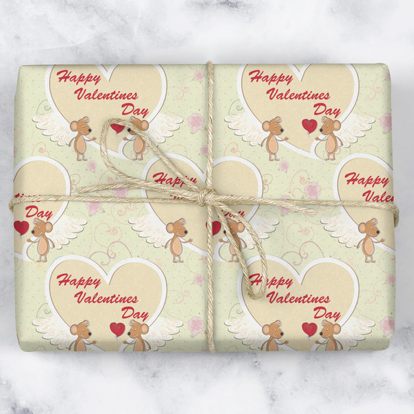 Mouse Love Wrapping Paper Roll - Matte - Wrapped Box