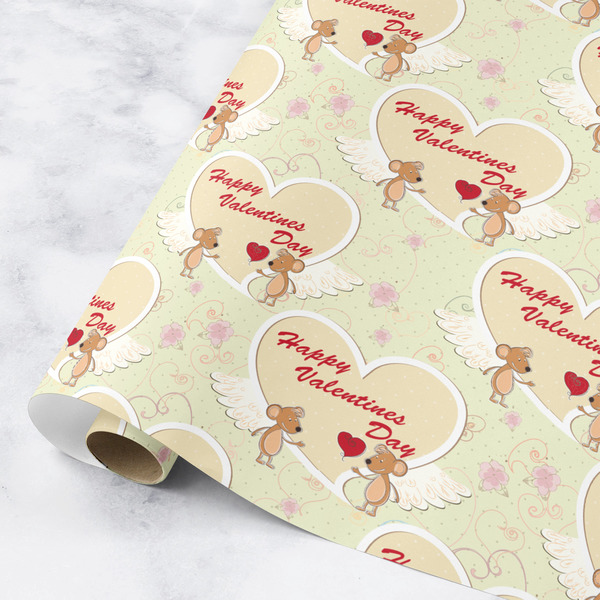 Custom Mouse Love Wrapping Paper Roll - Medium