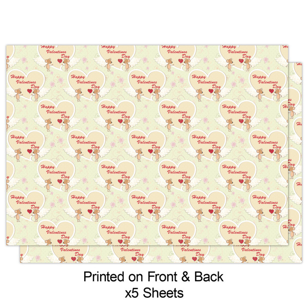 Mouse Love Wrapping Paper Sheet - Double Sided - Front