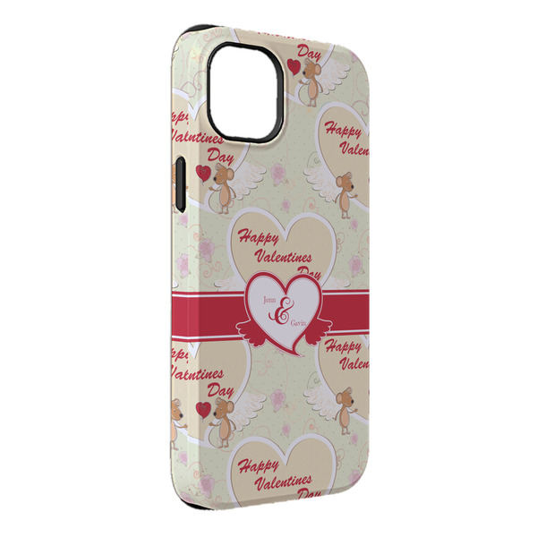 Custom Mouse Love iPhone Case - Rubber Lined - iPhone 14 Plus (Personalized)