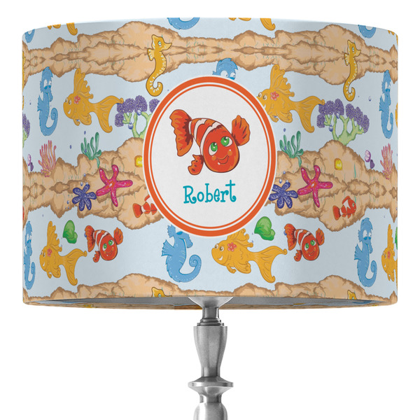 Custom Under the Sea 16" Drum Lamp Shade - Fabric (Personalized)