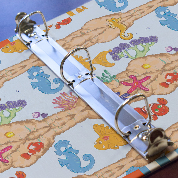 Under the Sea 3 Ring Binders - Full Wrap - 1" - DETAIL