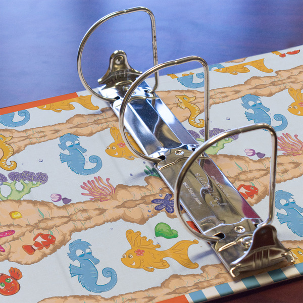 Under the Sea 3 Ring Binders - Full Wrap - 3" - DETAIL